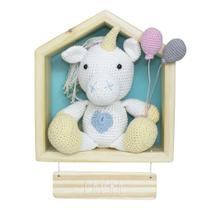 Porta Maternidade Casinha Unicórnio Crochê Quarto Bebê Infantil Menina Porta Maternidade Casinha Unicórnio Crochê Quarto Bebê Infantil Menina