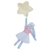 Porta Maternidade Estrela com Coelha Tilda Bailarina Quarto Bebê Infantil Menina Porta Maternidade Estrela com Coelha Tilda Bailarina Quarto Bebê Infantil Menina