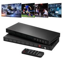 Porta Matricial HDMI 4x4 4K@60Hz com ARC, Extrator de Áudio e IR