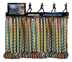 Porta Medalha Corrida Masc Porta Retrato P Até 100 Medalhas