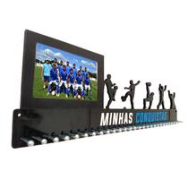 Porta Medalha Futebol Masculino Porta Retrato Para Até 100 Medalhas