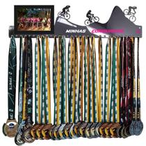 Porta Medalha Mountain Bike Feminino Grande com Porta Retrato 60cm Comprimento Porta Medalha Mountain Bike Feminino Grande com Porta Retrato 60cm Comprimento
