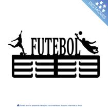 Porta Medalha Para Futebol Masculino Mdf Preto 24 Medalhas - Decoraset