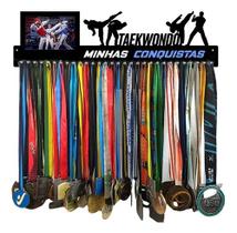 Porta Medalha Taekwondo Masc Porta Retrato Para Até 120 Med