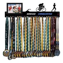 Porta Medalha Triathlon Porta Retrato Para Até 100 Medalhas