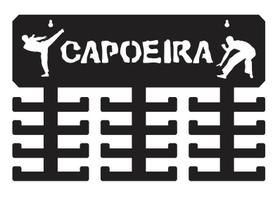 Porta Medalhas Capoeira 24 suportes - Esporte Luta Dança Decoração Expositor