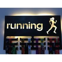 Porta Medalhas com Led Corrida Running Maratona Esportes MDF