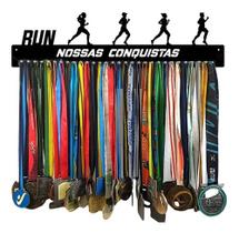 Porta Medalhas Corrida De Rua Casal com 62cm de Comprimento