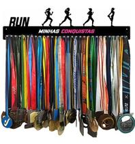 Porta Medalhas Corrida De Rua Feminino P/ Até 100 Medalhas