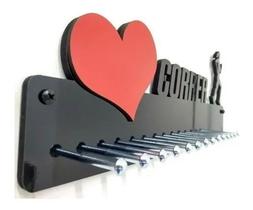 Porta Medalhas Corrida Feminino AMO CORRER para até 50 Medalhas