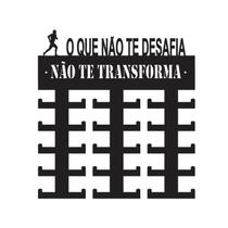 Porta Medalhas Corrida Masculino Mdf 6mm Preto Até 30 Medalhas