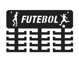 Porta Medalhas Esporte Futebol Feminino 24 suportes - Geral