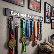 Porta Medalhas MDF Preto 24 Medalhas Cada Medalha Uma História Porta Medalhas MDF Preto 24 Medalhas Cada Medalha Uma História