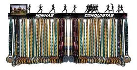 Porta Medalhas Personalizado Corrida Fem 1,24 Metros Comp