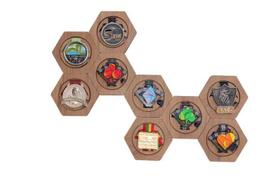 Porta Medalhas Sextavado - Kit 6 - Hobby Wood - Ref 015-A
