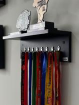 Porta Medalhas/trofeus Preto 8 Gancho 30 Medalhas - Medal Porta Medalhas/trofeus Preto 8 Gancho 30 Medalhas - Medal