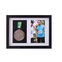 Porta-Medalhas WANLIAN XJ Caixa de Foto 3D Preta