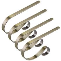 Porta-meias de Natal Edoneery, pacote com 4 unidades, metal antiderrapante Porta-meias de Natal Edoneery, pacote com 4 unidades, metal antiderrapante