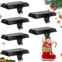 Porta-meias de Natal, pacote com 6 unidades, Metal Homjoy Black