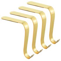 Porta-meias de Natal Poualss Metal Antiderrapante (dourado)