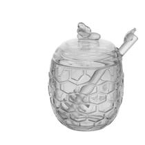 Porta Mel Vidro 230Ml Com Tampa E Pegador Abelha