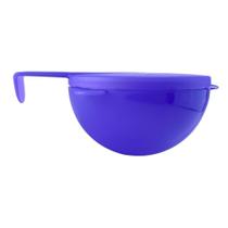 Porta metade redondo roxo da tupperware