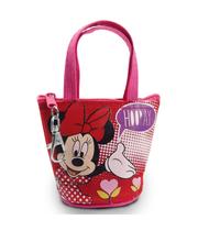 Porta moedas com chaveiro disney minnie mouse vermelho