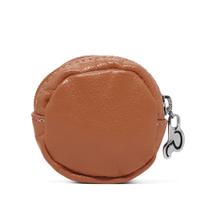 Porta Moedas de Couro Dime - Caramelo