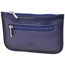 Porta Moedas/Níquel PRATA em Couro Galvani