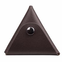 Porta Moedas Triangular em Couro com Botão Artlux 472 -