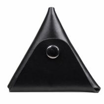 Porta Moedas Triangular em Couro com Botão Artlux 472 -
