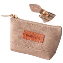 Porta Moedas Ziper Couro Legítimo Feminino Carteira Mão Feminina Marca Bellvolpe