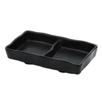 Porta Molho Duplo Retangular Melamina Preto Profissional