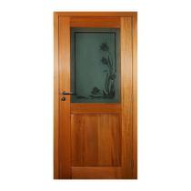Porta Monaco com Vidro Incolor Montada em Madeira Maciça Tauari