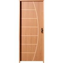 Porta Montada Imbuia Frisada Belissima 210x82cm Esquerda