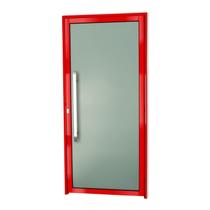 Porta Murano com Puxador Super 210cm x 90cm Brimak Abertura Esquerda Vermelho Porta Murano com Puxador Super 210cm x 90cm Brimak Abertura Esquerda Vermelho