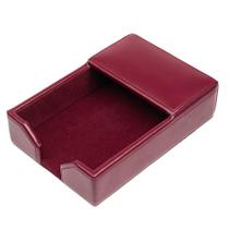 Porta-notas Dacasso Burgundy Blue Colded Leather 10 x 15 cm