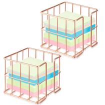 Porta-notas Harloon Rose Gold Metal para organizador de mesa x2