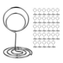 Porta-números de mesa UMETDO 30 peças prateados, 5 cm de altura