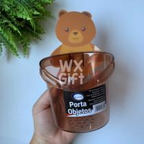 Porta Objeto com Suporte de Adesivo de Ursinho - Interponte / WX Gift Porta Objeto com Suporte de Adesivo de Ursinho - Interponte / WX Gift