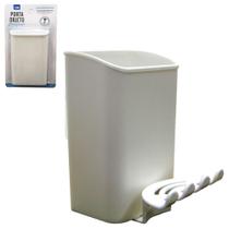 Porta Objeto Escova Dental de Parede de Plástico Retangular Multiuso Autoadesivo - FWB Porta Objeto Escova Dental de Parede de Plástico Retangular Multiuso Autoadesivo - FWB