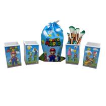 Porta Objeto Lápis Caneta Super Mário Bros Organizador Treco