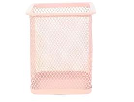 Porta Objeto Lápis Maquiagem Metal Organizador Rosa Aramado Porta Objeto Lápis Maquiagem Metal Organizador Rosa Aramado