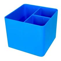 Porta objeto organizador de mesa com 3 divisórias Full Color Dello