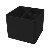 Porta objeto organizador de mesa com 3 divisórias Preto Porta objeto organizador de mesa com 3 divisórias Preto