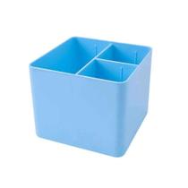 Porta objetos 3 divisórias azul pastel Dello