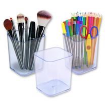 Porta objetos acrílico Dello kit com 3 peças