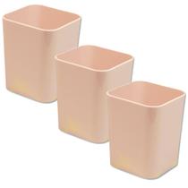 Porta objetos caneta organizador de mesa kit com 3 unidades