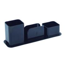 Porta objetos, canetas, clips e lembrete preto
