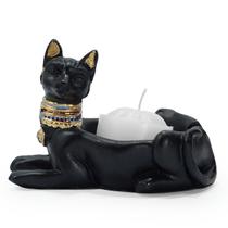 Porta Objetos Cinzeiro Gato Bastet Egípcio Egito Resina 9cm